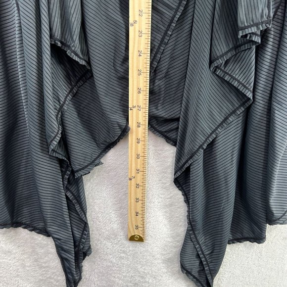 MAAJI Cardigan Gray Striped Asymmetric Wrap Topper Coverup - Picture 9 of 9